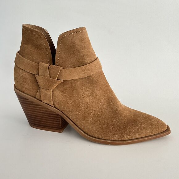 Dolce Vita Bootie Women 10M Tan Point Toe Block Heel - Picture 2 of 12